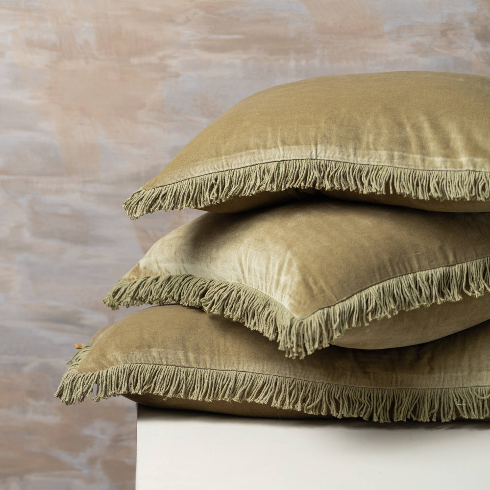 
            
                Load image into Gallery viewer, Velvet Bolster Cushion Cover | Olive
            
        