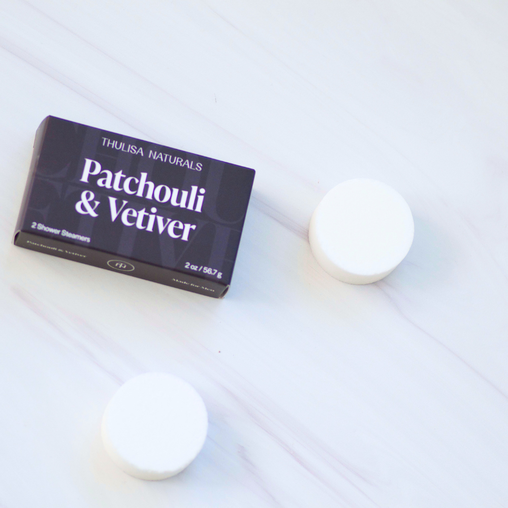 Patchouli + Vetiver Shower Steamers by Thulisa Naturals