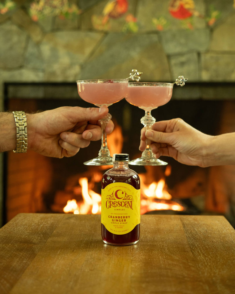 Cranberry Ginger Simple Syrup by Crescent Simples