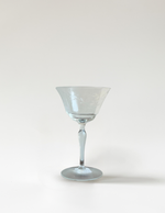 Vintage Etched Large Cocktail Glasses