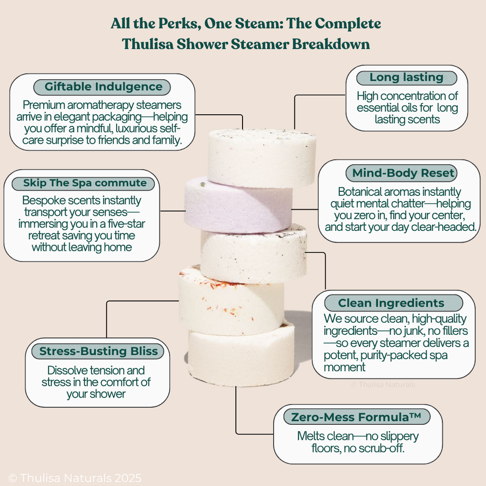 Palo Santo + Sage Shower Steamers by Thulisa Naturals