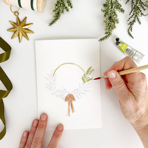 Wreaths Paintable Notecards by Emily Lex Studio