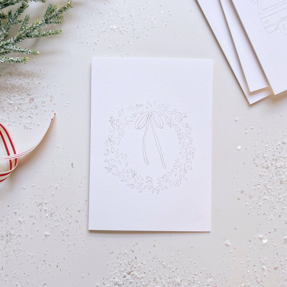 Christmas Cheer Paintable Notecards by Emily Lex Studio