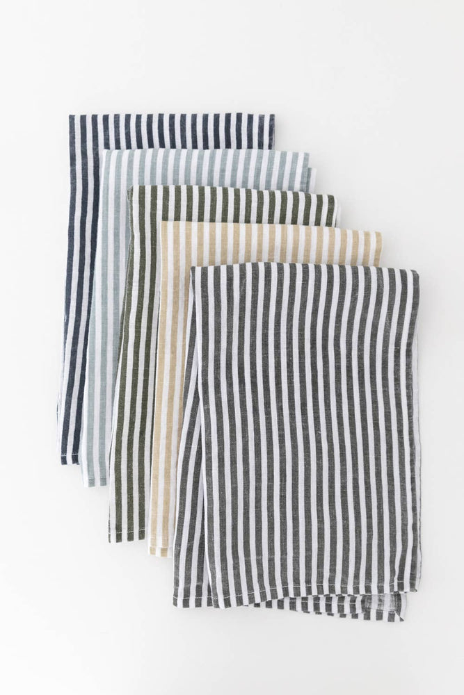 Awning Stripe Tea Towel | Navy