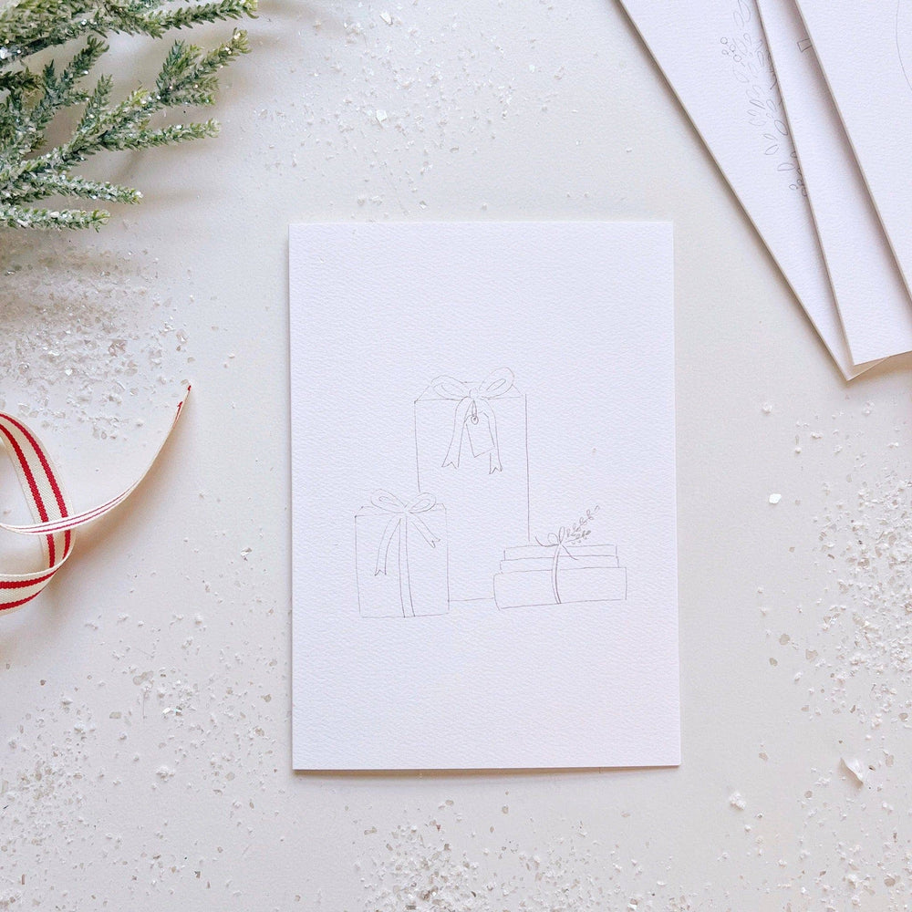 Christmas Cheer Paintable Notecards by Emily Lex Studio