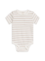 Organic Cotton Dana Ribbed Pocket Bodysuit - Dario Stripe