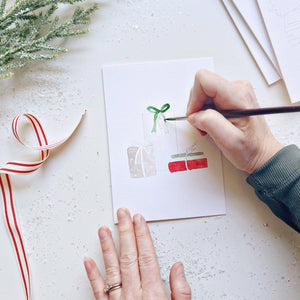 Christmas Cheer Paintable Notecards by Emily Lex Studio