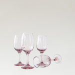 Vintage Pink Wine Glasses