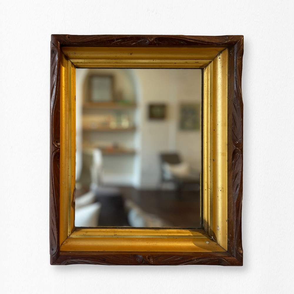 Vintage Wood Carved Mirror