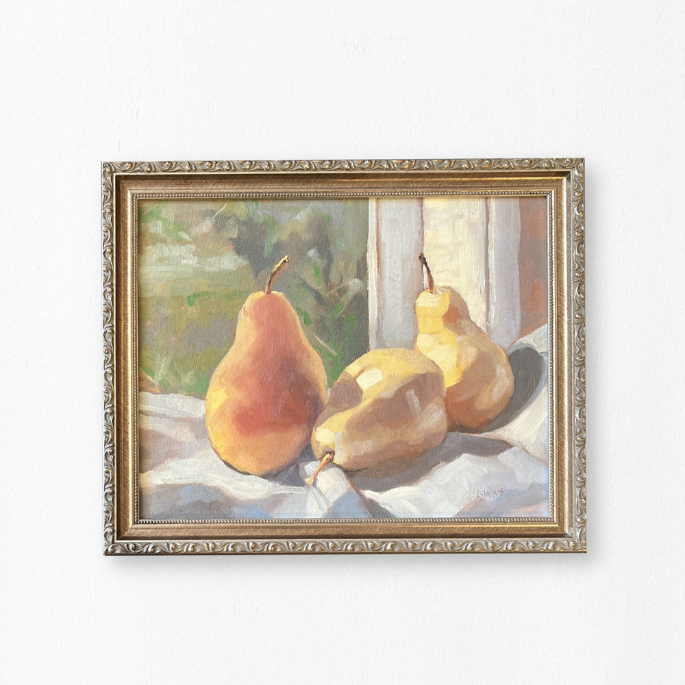 Windowsill Pears by Libby Stevens