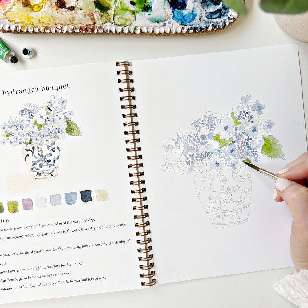 Bouquets Watercolor Workbook by Emily Lex Studio