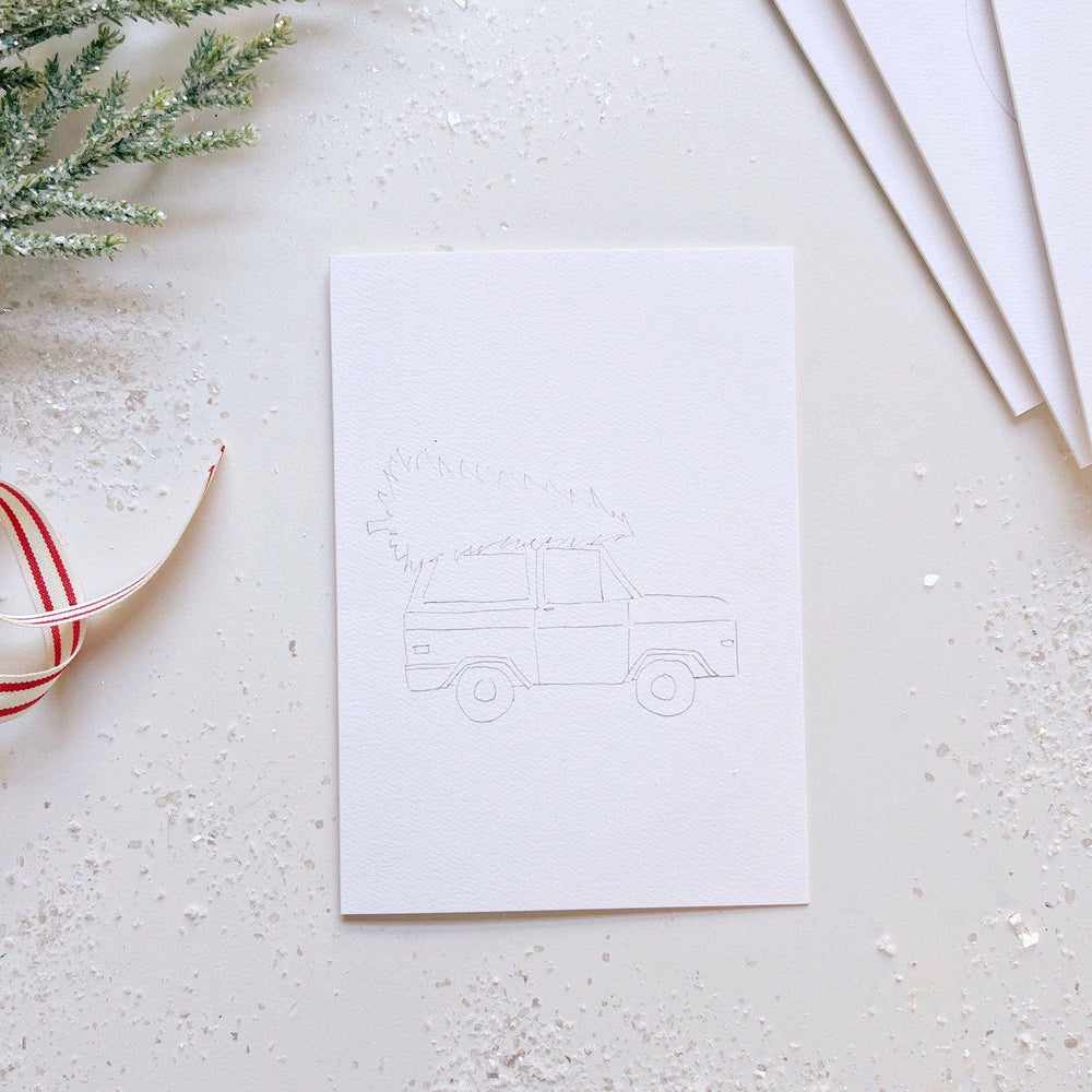 Christmas Cheer Paintable Notecards by Emily Lex Studio