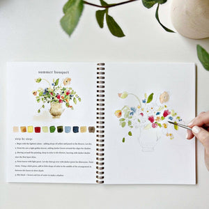 Bouquets Watercolor Workbook by Emily Lex Studio