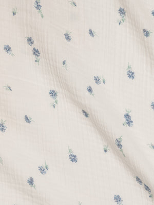 Organic Baby Muslin Swaddle Blanket - Elena Floral / Lilla