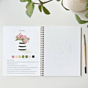 Bouquets Watercolor Workbook by Emily Lex Studio