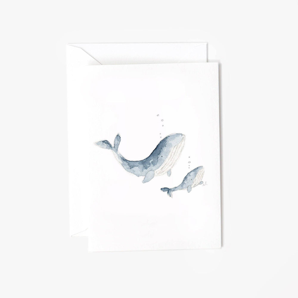 Baby Whale Mini Notecard by Emily Lex Studio