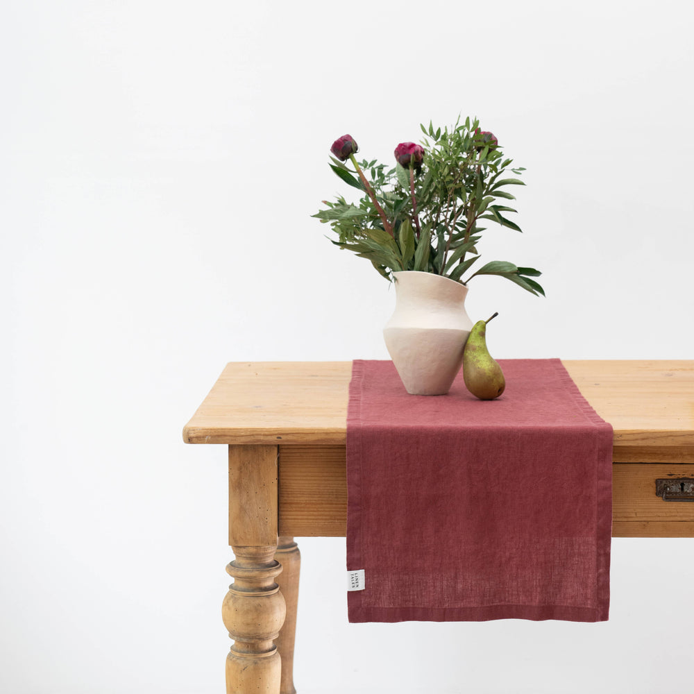 Marsala Linen Table Runner