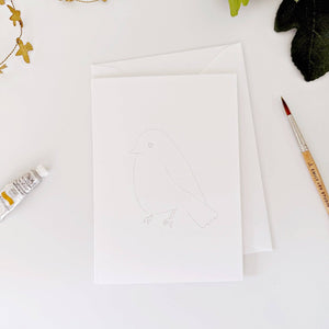 Backyard Birds Paintable Notecards by Emily Lex Studio