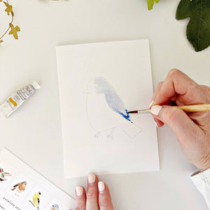 Backyard Birds Paintable Notecards by Emily Lex Studio