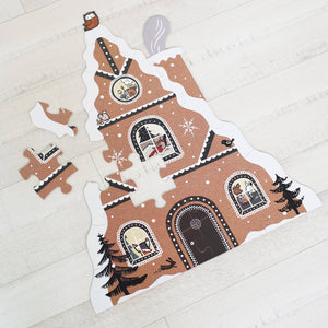 Gingerbread House Holiday Floor Puzzle