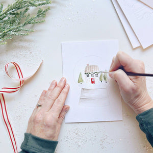 Christmas Cheer Paintable Notecards by Emily Lex Studio