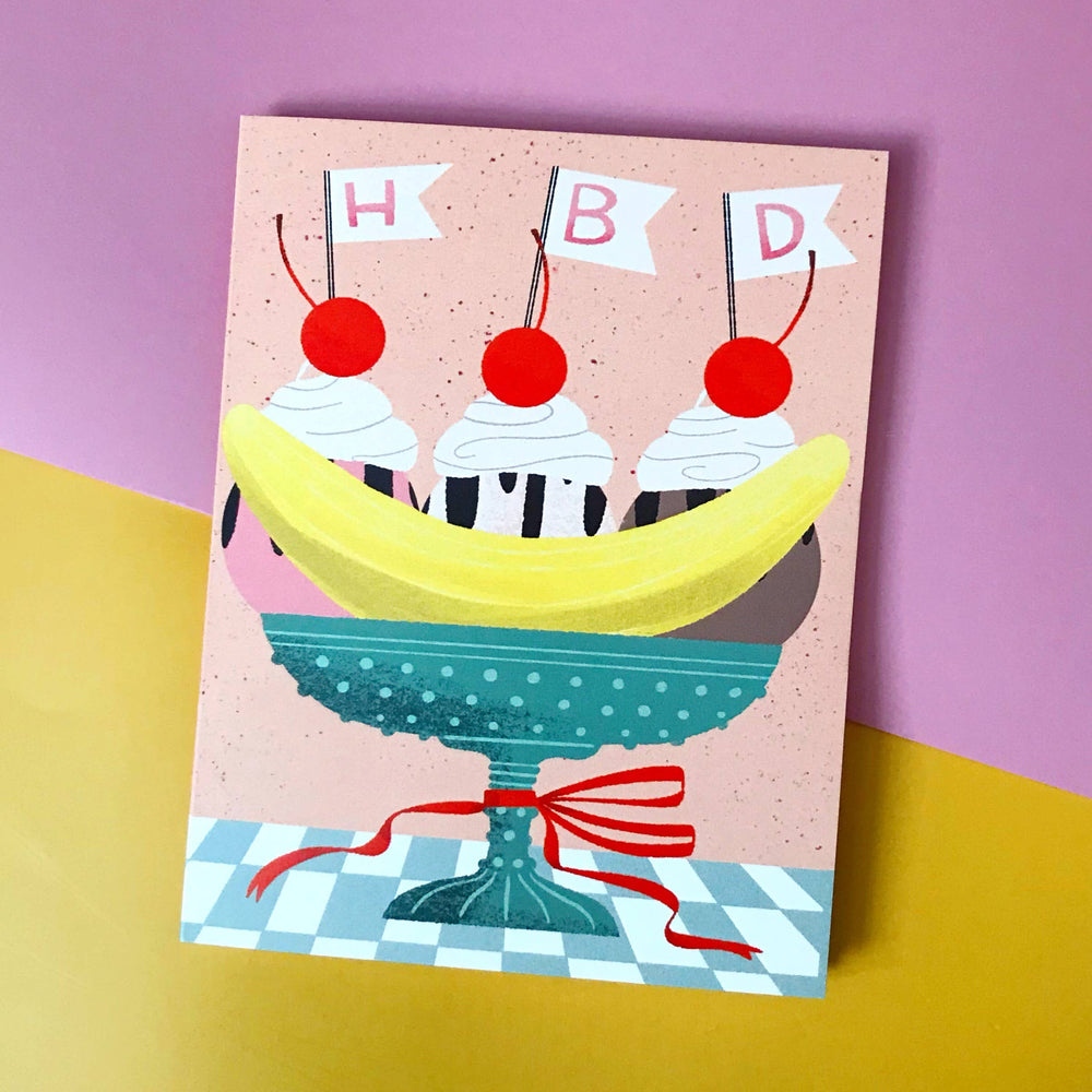 Banana Split Birthday Card by Olive & Company