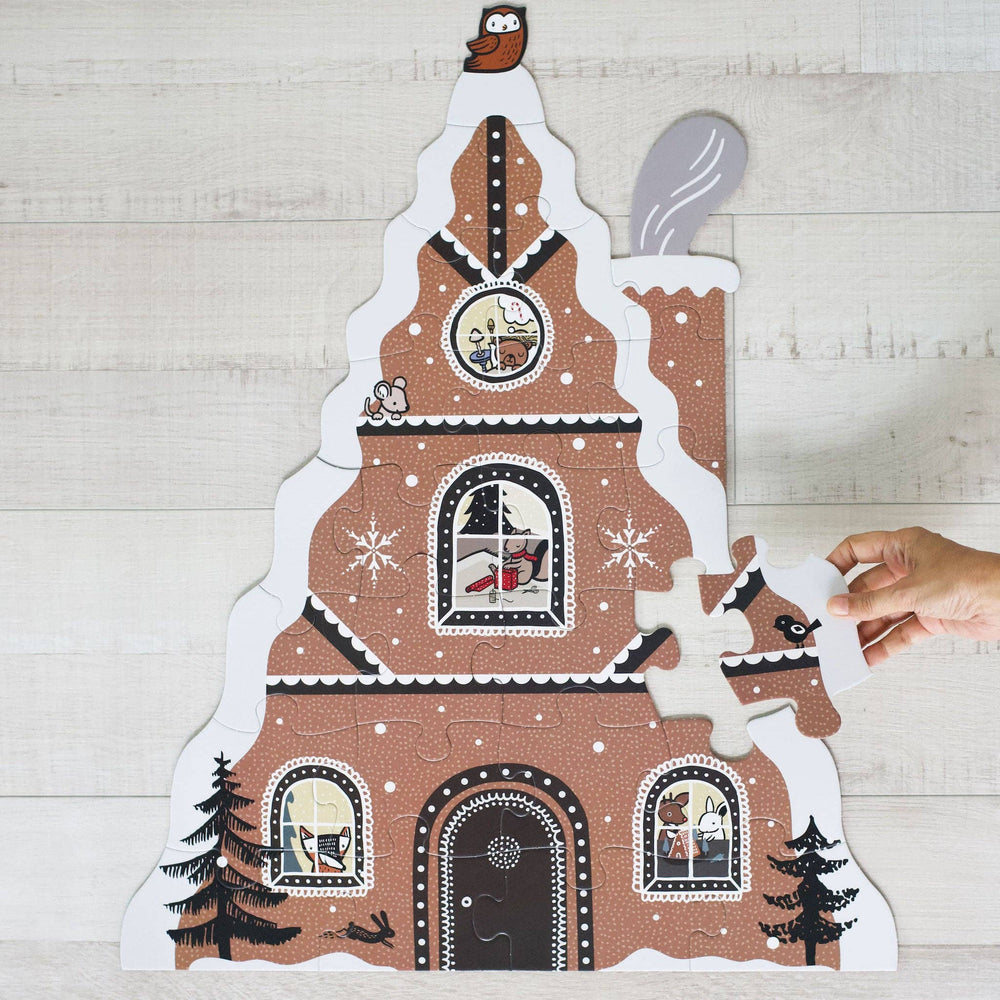 Gingerbread House Holiday Floor Puzzle