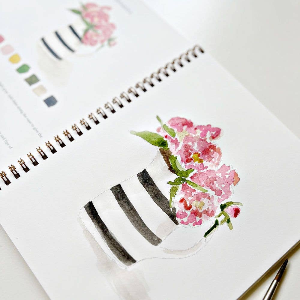 Bouquets Watercolor Workbook by Emily Lex Studio