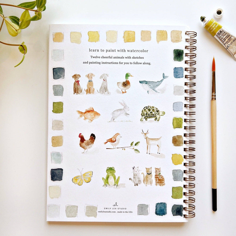 Animals Watercolor Workbook by Emily Lex Studio