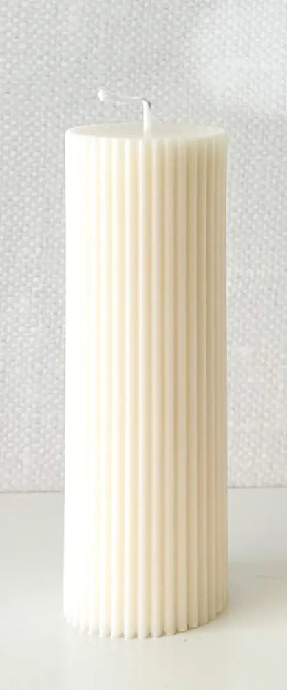Tall Pillar Pleated Candle