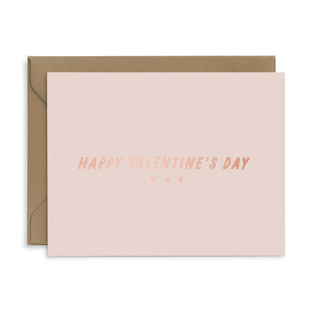Happy Valentine's Day Card With Hearts
