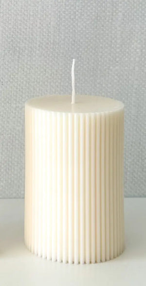 Wide Pillar Pleated Candle