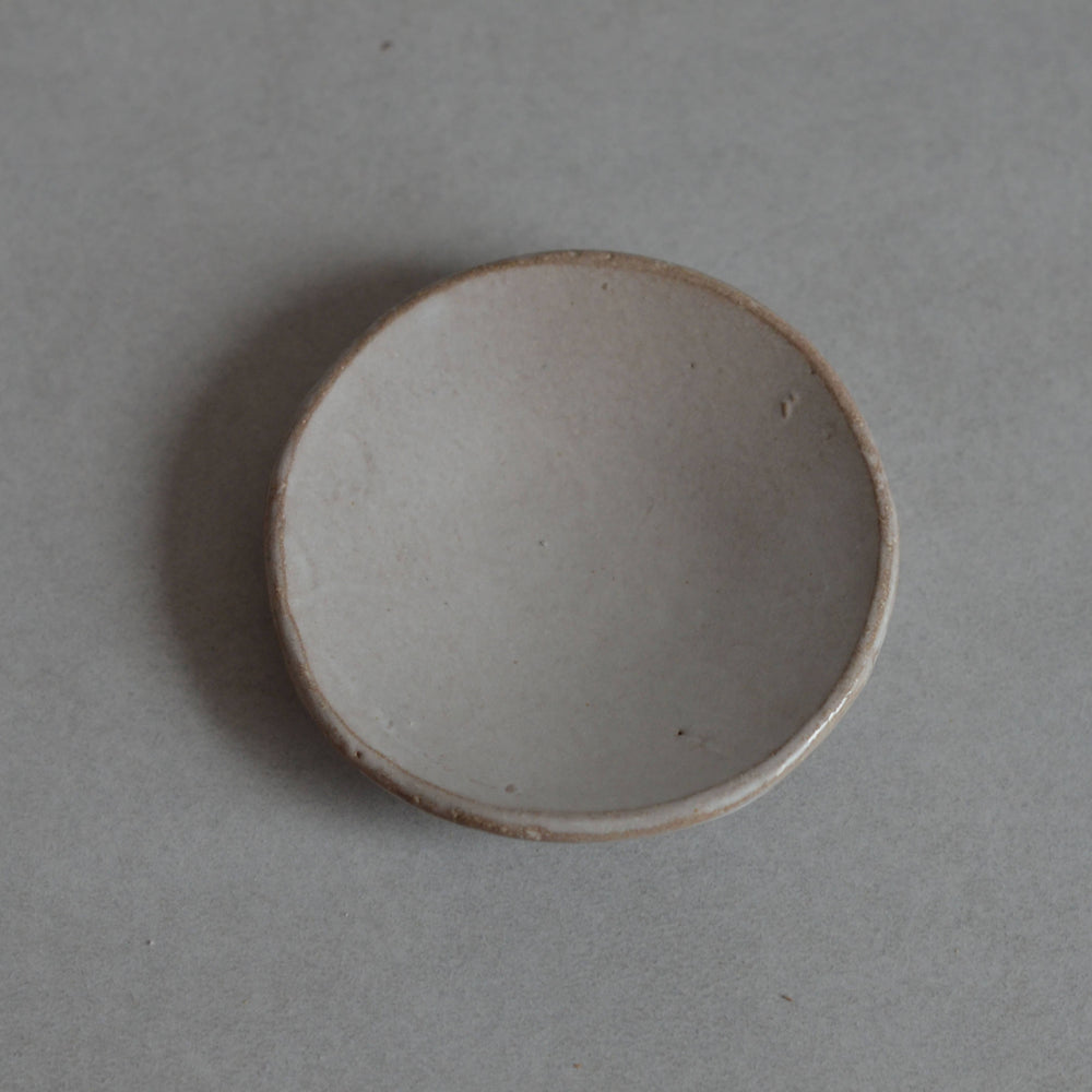 Light Gray Ceramic Incense Holder Plate / Smudging Bowl