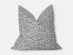 Greige Floral Pillow Cover - 18 x 18