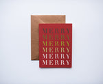 Merry Greeting Card by Tortoise Designs