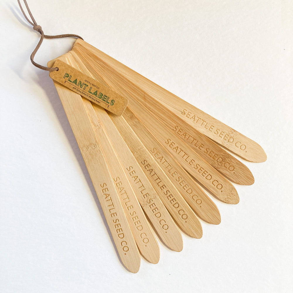 Wooden Plant Labels by Seattle Seed Co.