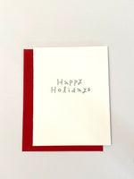 Happy Holidays Letterpress Greeting Card by Palindrome