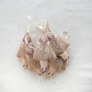 Wishing Star Girl Ornament, Lavender & Cotton Filled