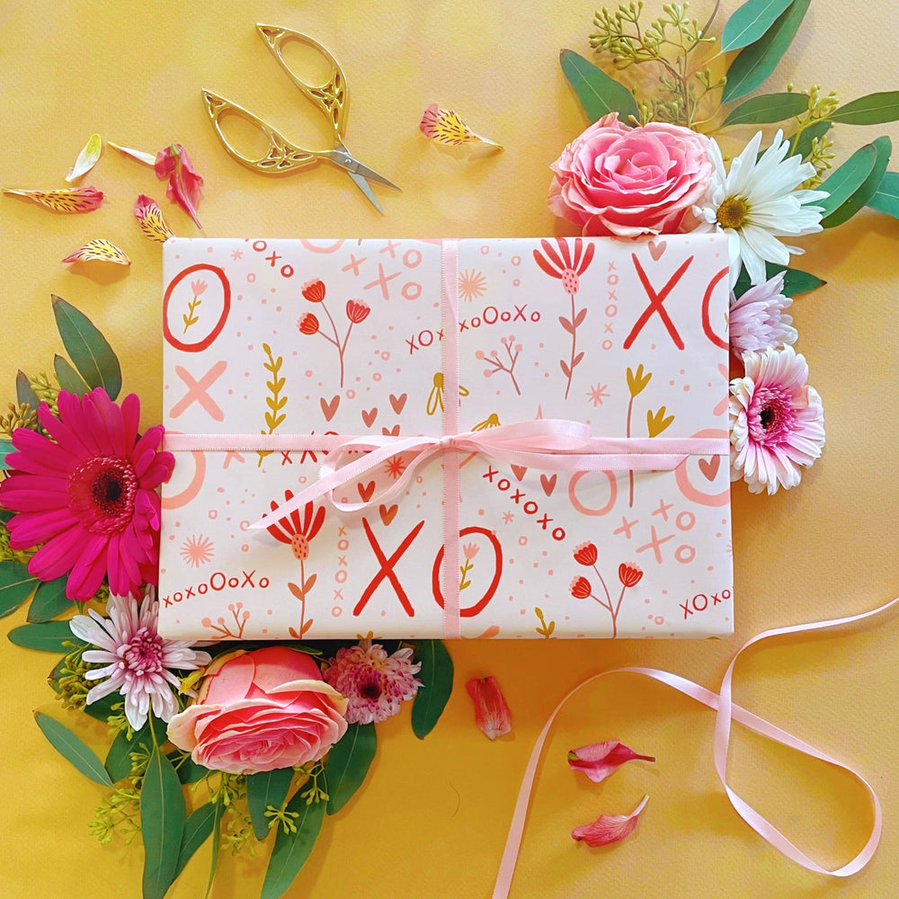 Valentine's Day Wrapping Paper - 3 sheet roll - by Abbie Ren Illustration